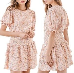 Lulu Floral Pink Dress, Size Large